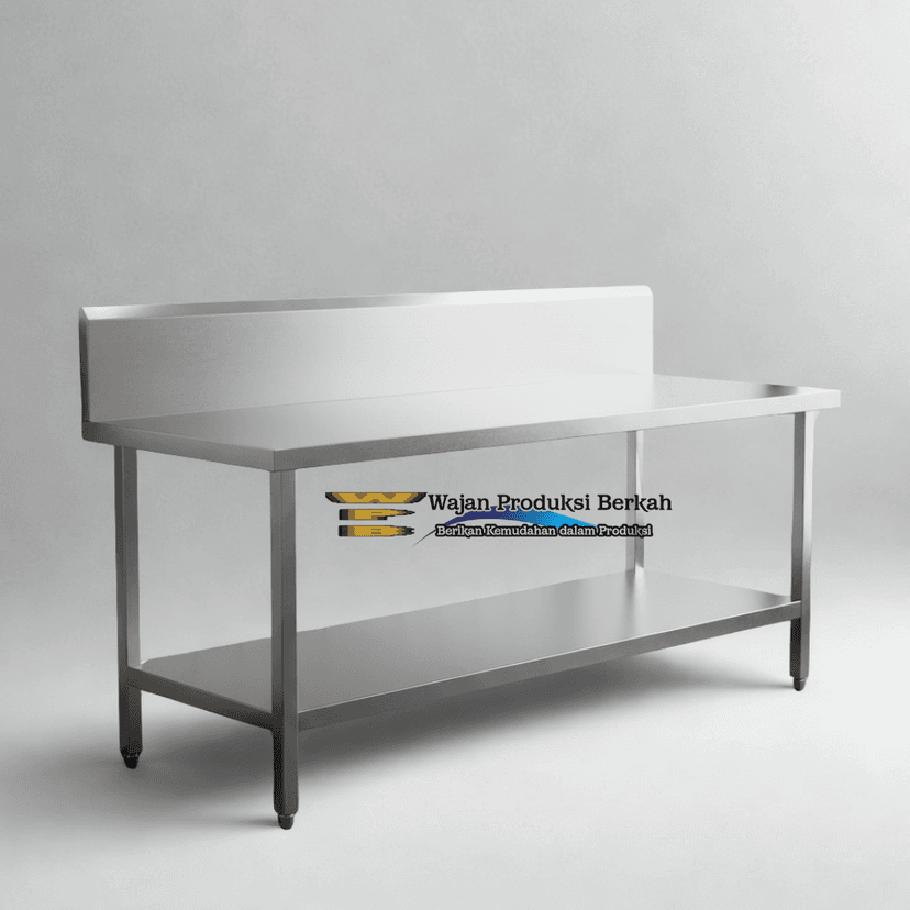 Stainless Table Working Under Self With Backplash